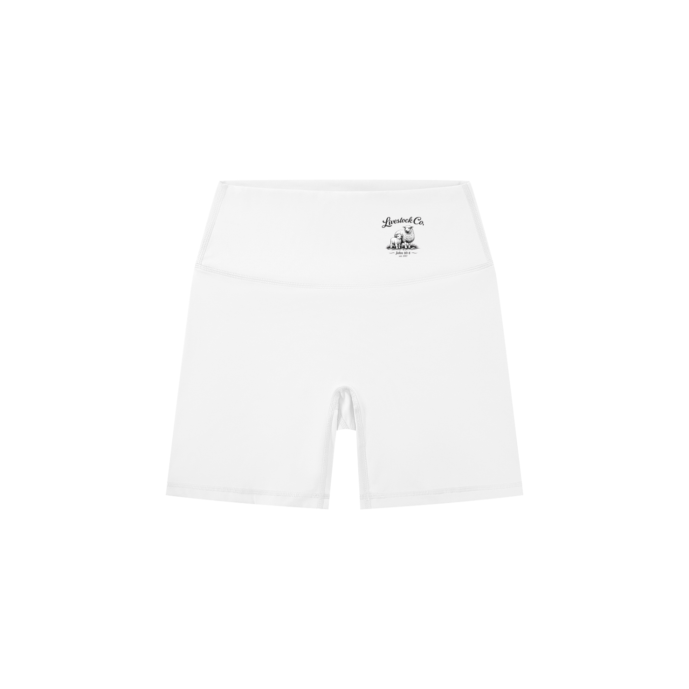 Women's Marked Biker Shorts | Monochrome Black