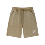 Marked Waffle Knit Shorts | Monochrome White