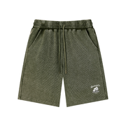 Marked Waffle Knit Shorts | Monochrome White