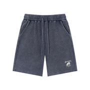 Marked Waffle Knit Shorts | Monochrome White
