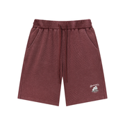Marked Waffle Knit Shorts | Monochrome White