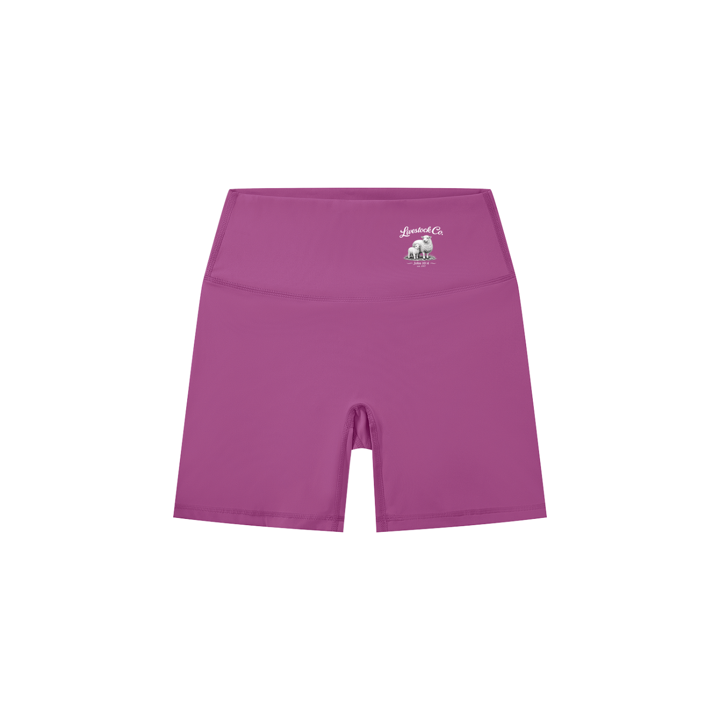 Women's Marked Biker Shorts | Monochrome White